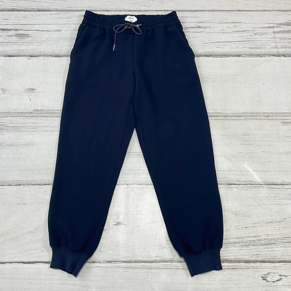 Wilfred Aritzia Joggers Pants Silk Pull On Elastic Cuffs Blue Size X Small XS - Picture 3 of 11